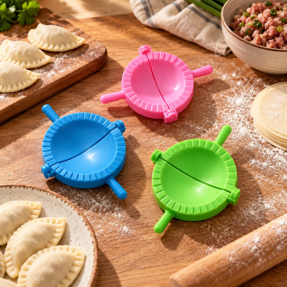 3-Piece Dumpling Press Mould Set