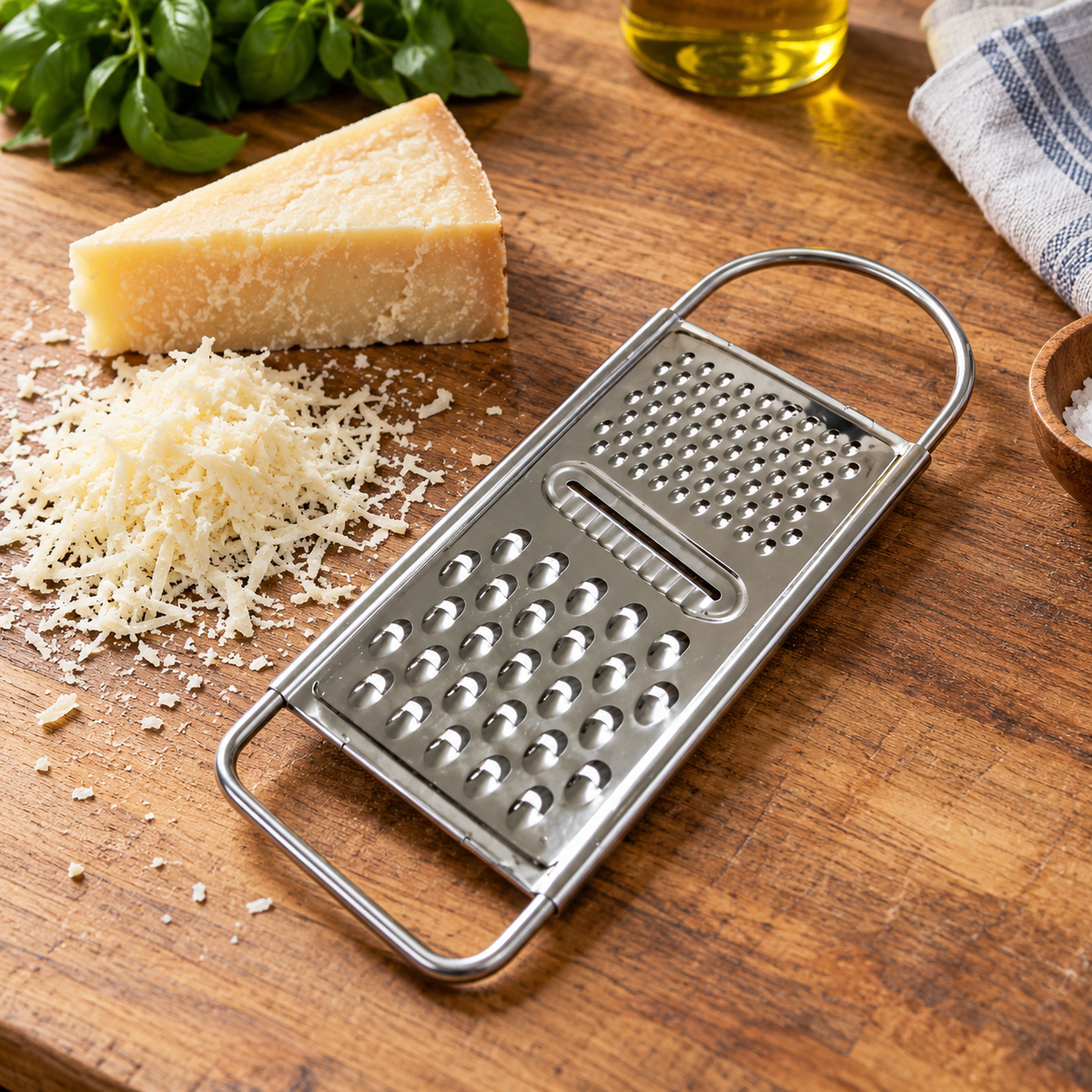 3-in-1 Flat Kitchen Grater with Double Handles