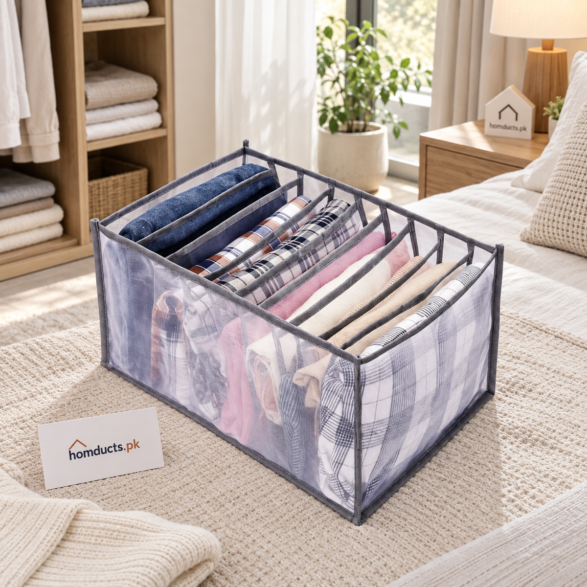 Luxury 9-Compartment Foldable Clothes Organizer