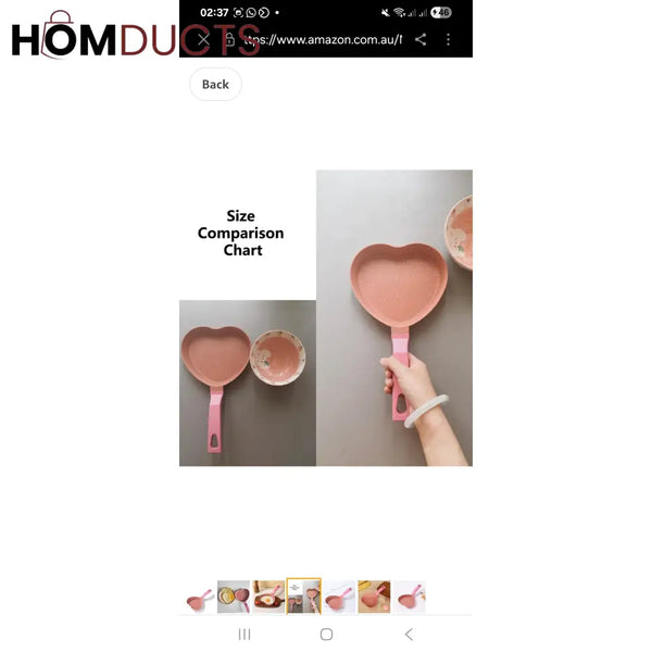 Heart-Shaped Marble Coating Frying Pan – Mini Skillet for Eggs Pancakes & Cute Breakfasts