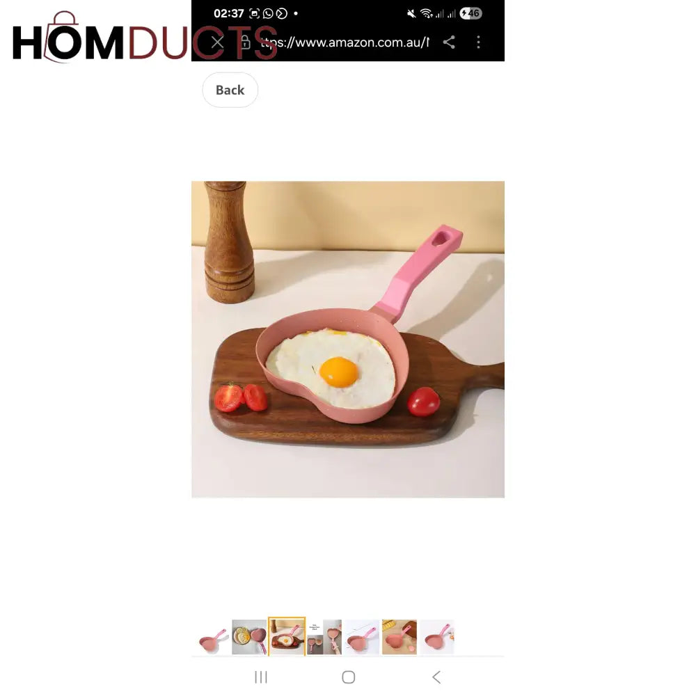 Heart-Shaped Marble Coating Frying Pan – Mini Skillet for Eggs Pancakes & Cute Breakfasts