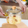 Heat Resistant Borosilicate Glass Cooking Pot