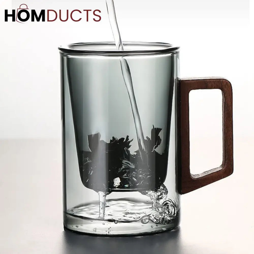 Heat Resistant Borosilicate Glass Tea Cup With Filter