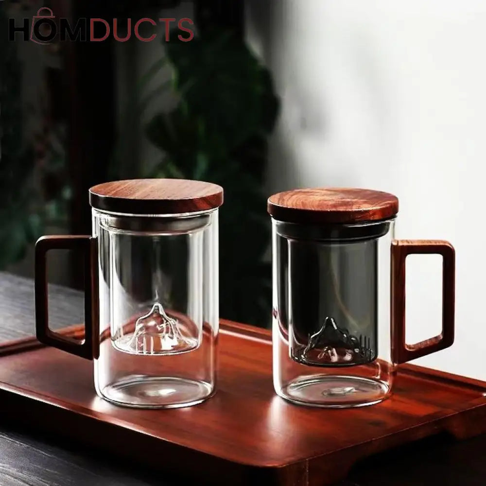 Heat Resistant Borosilicate Glass Tea Cup With Filter