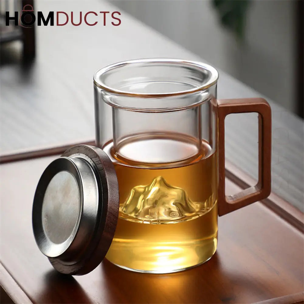 Heat Resistant Borosilicate Glass Tea Cup With Filter