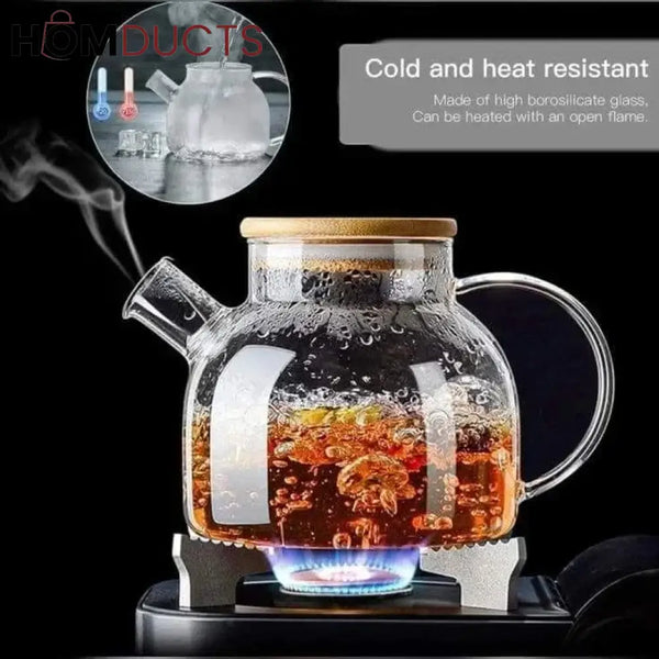 Heat Resistant Borosilicate Glass Teapot