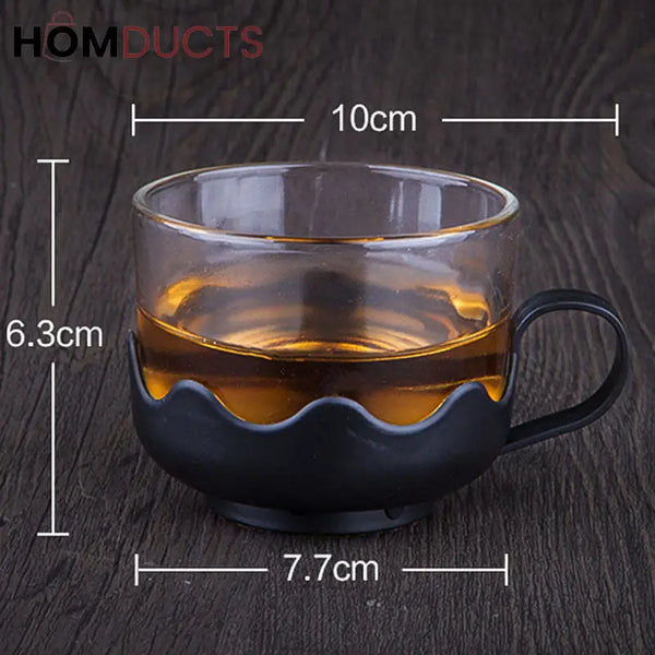 Heat Resistant Glass Teapot With Cups