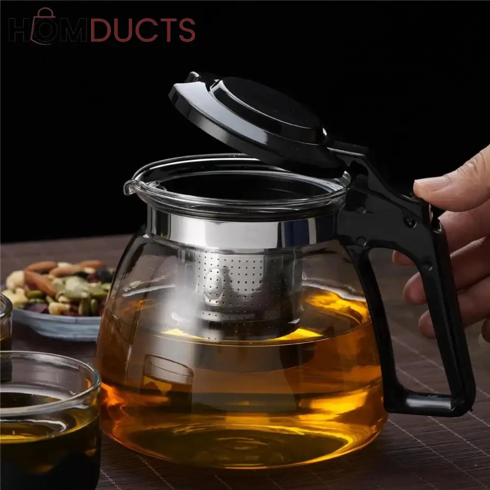 Heat Resistant Glass Teapot With Cups