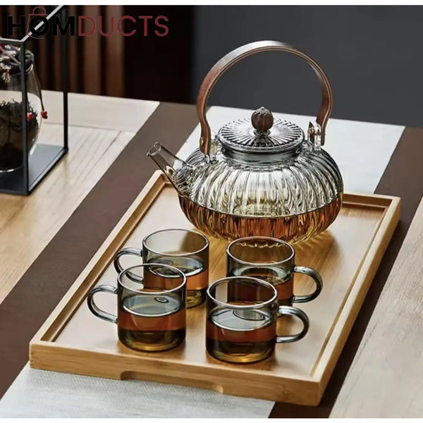 Heat Resistant Japanese Style Glass Tea Pot