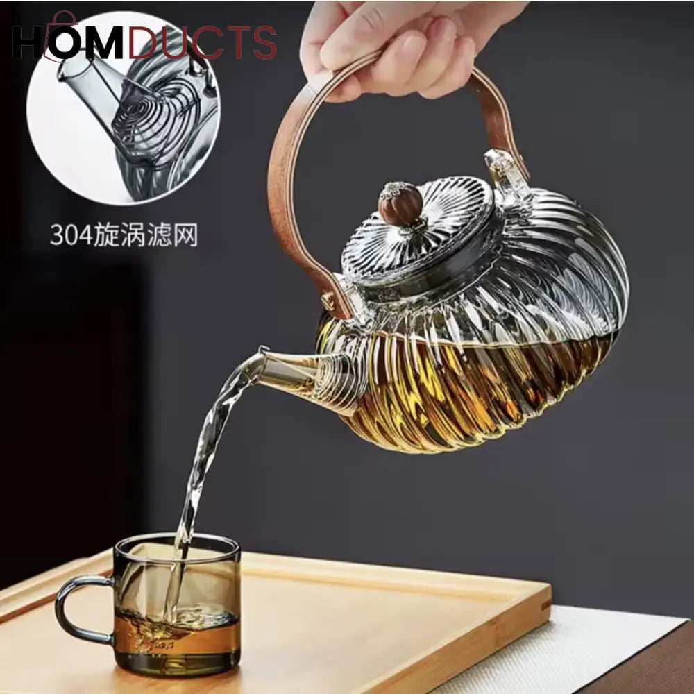 Heat Resistant Japanese Style Glass Tea Pot