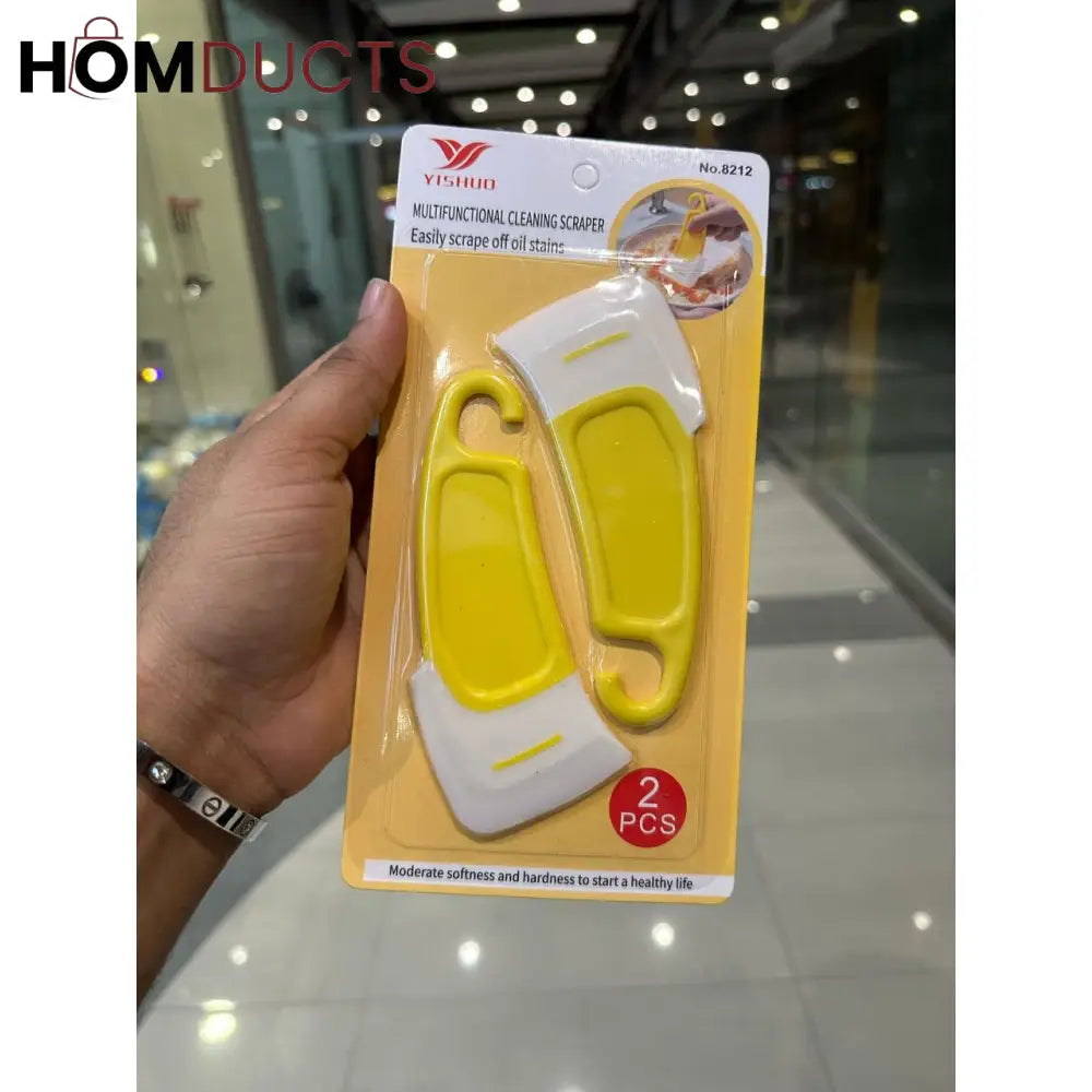 Heavy-Duty Kitchen Pan Scraper – Non-Scratch Food Residue Remover with Ergonomic Handle (Pair set)