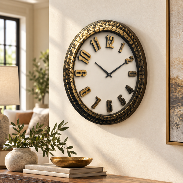 Heritage Ornate Gold 24-Inch Wall Clock