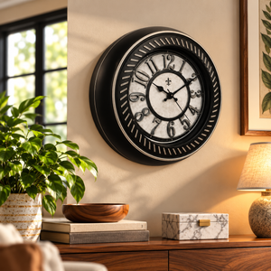 Heritage Fallow 14.25-inch decorative wall clock design B