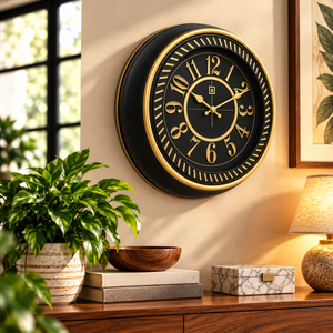 Heritage Fallow 14.25-inch decorative wall clock design D