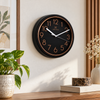 Heritage Fantasy CLK-044 9.75 inch black and bronze wall clock
