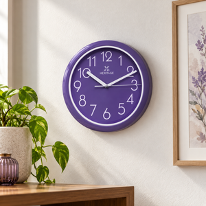 Heritage Fantasy CLK-044 9.75 inch purple wall clock