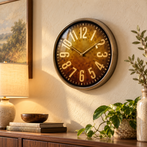 Heritage Oxford 14-inch warm vintage decorative wall clock