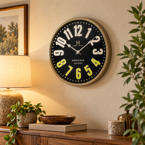 Heritage Oxford 14-inch bold number decorative wall clock