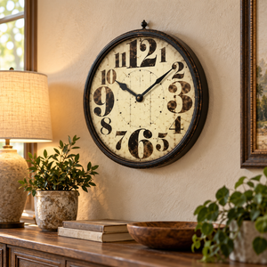 Heritage Oxford 14-inch vintage oversized number wall clock