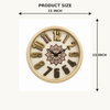 Heritage Sunset 3D 15-Inch Classic Floral Wall Clock 15-inch product dimensions