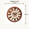 Heritage Sunset 3D 15-Inch Copper Floral Wall Clock 15-inch product dimensions