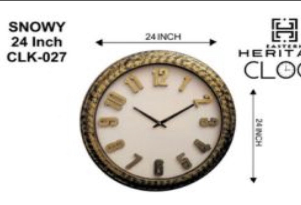 Heritage wall clock 24-inch size guide