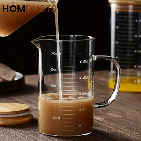High Borosilicate Glass Measuring Cup With Handle