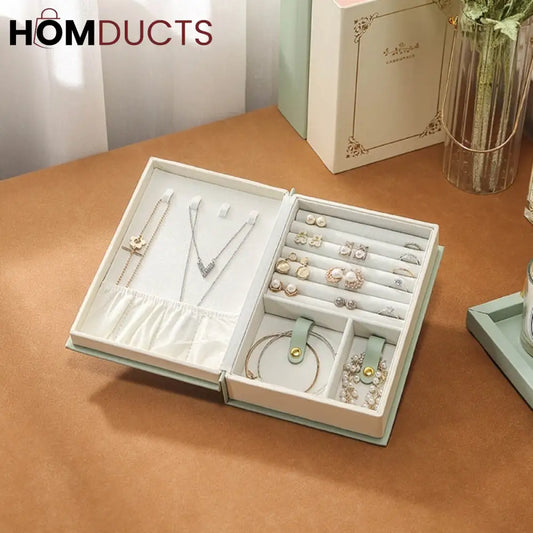 High-End Book Shape Jewelry Organizer