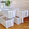 Hollow Plastic Storage Basket With Handle Organizer For Kitchen Pantry