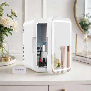Mini Makeup Fridge: AC/DC Cooler & Warmer for Beauty & Skincare | Home & Car Use | Homducts.pk