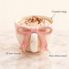 Ceramic 3D Bow Handle Coffee Mug – Random Colour – infographic