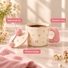 Ceramic Coffee Mug with Ball Knob Lid – Pastel Prints – infographic