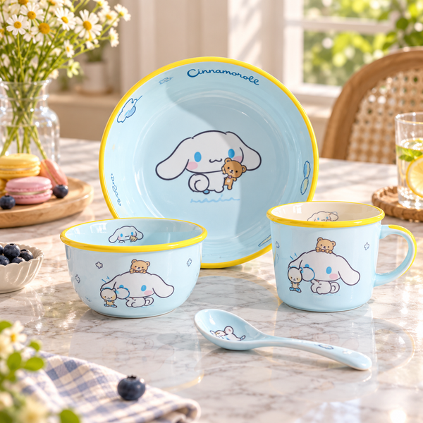 Cinnamoroll Ceramic Dining Set – 4 Pieces – lifestyle