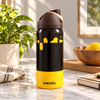 Owala Insulated Steel Water Bottle – Black and Yellow Drip – lifestyle