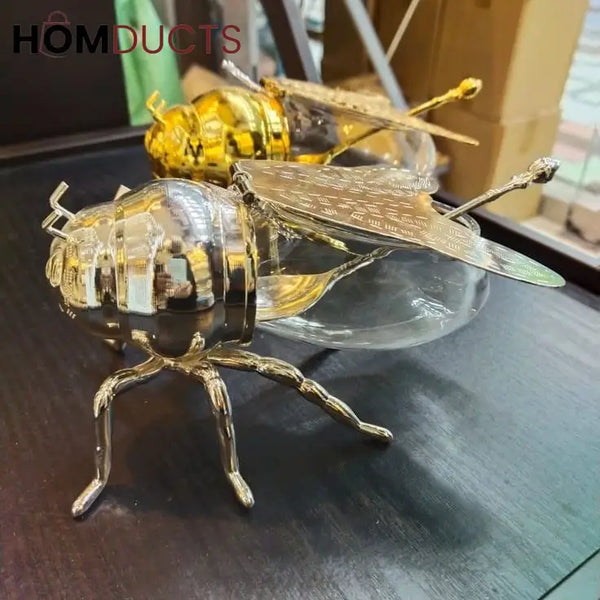 Honeybee Sugar And Honey Dispenser