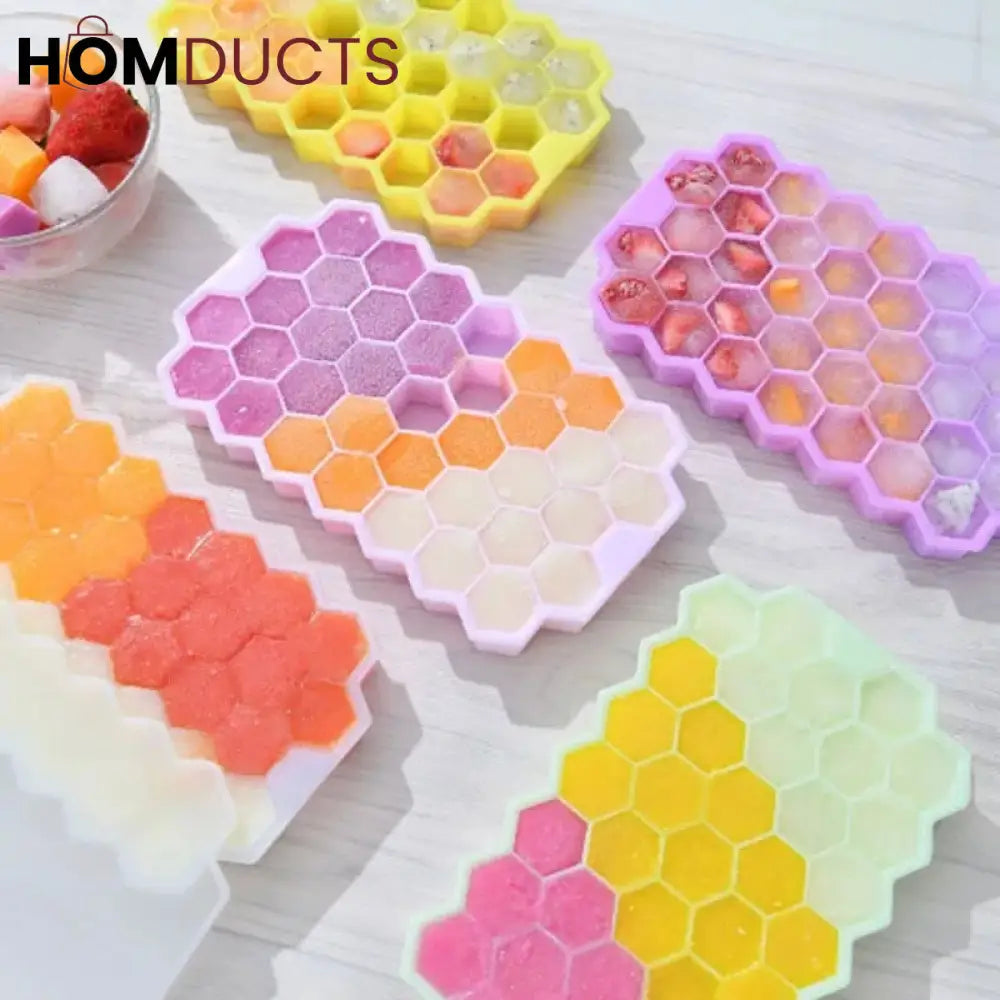 Honeycomb Ice Cube Tray With Lid