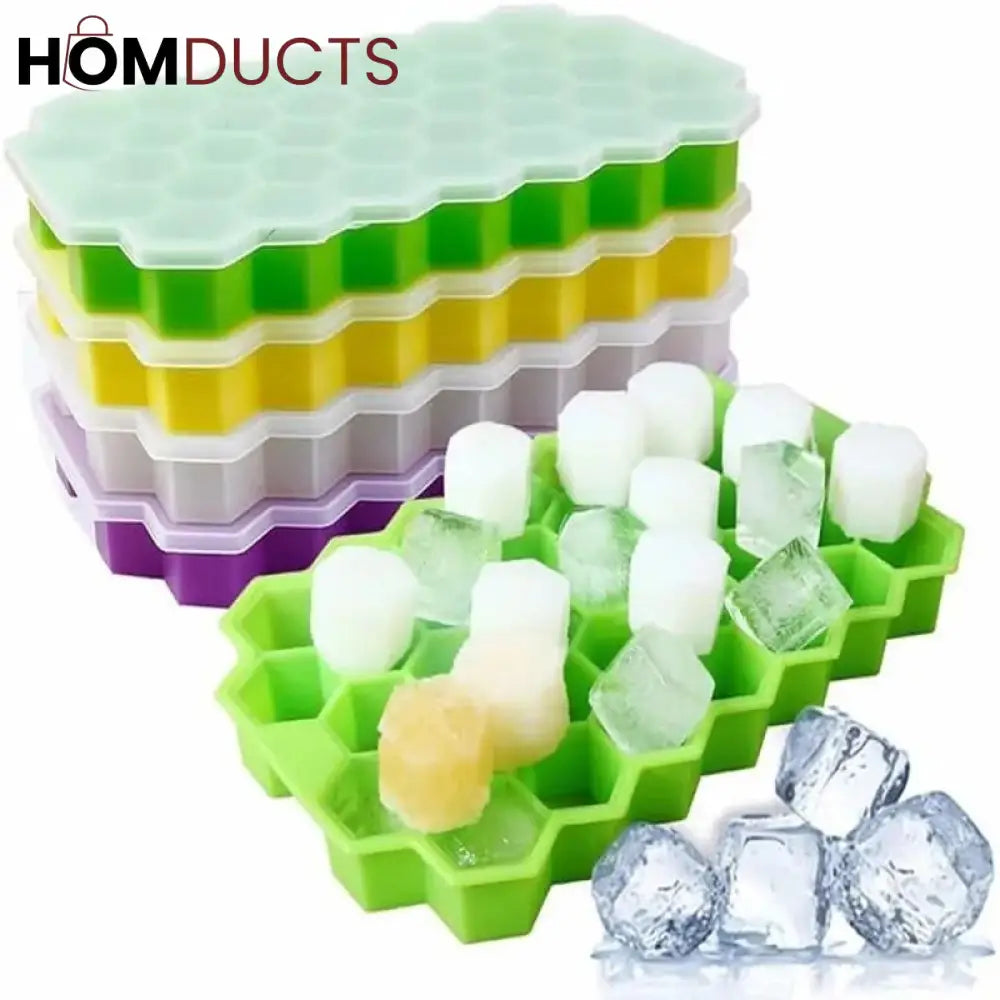 Honeycomb Ice Cube Tray With Lid