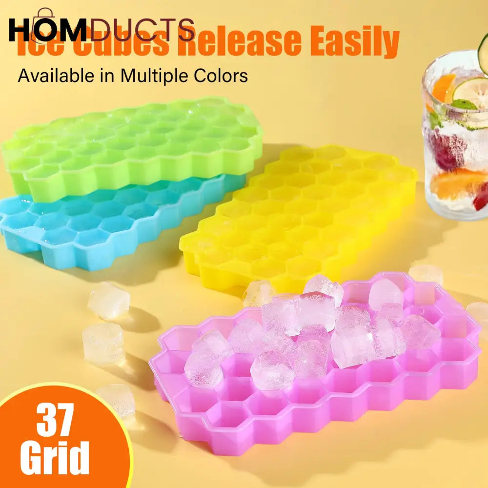 Honeycomb Ice Cube Tray With Lid