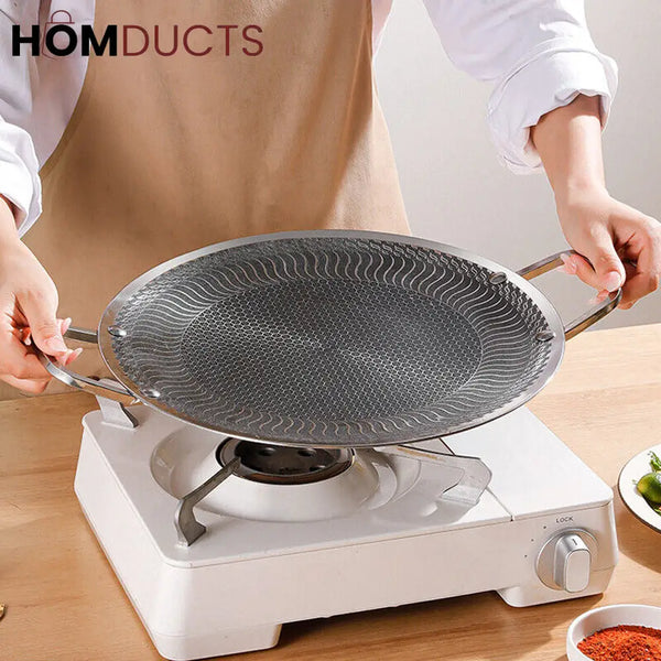 HoneyComb Non-Stick Korean Tawa for Gas Stove & Induction