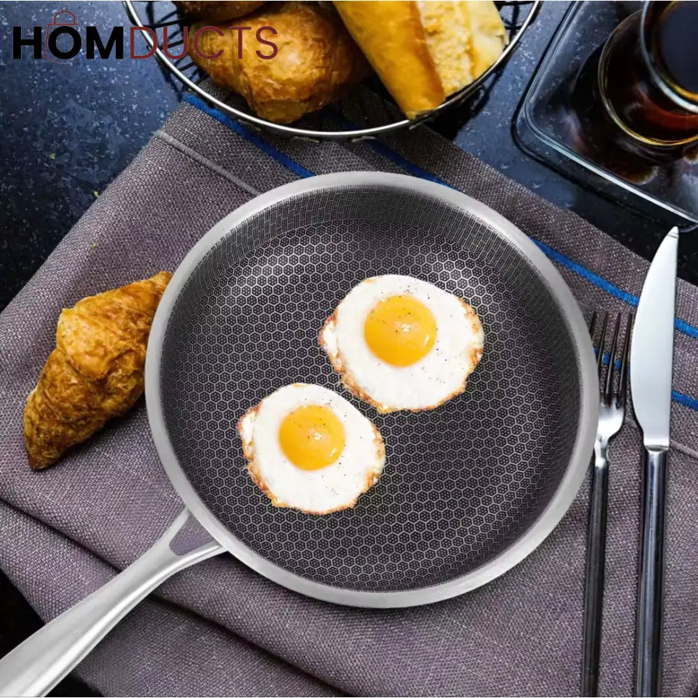 Honeycomb Structure Nonstick Stainless Steel Wok 30Cm