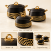 Luxury Manzin 3-Piece Hot Pot Set – Black & Gold features and capacity details
