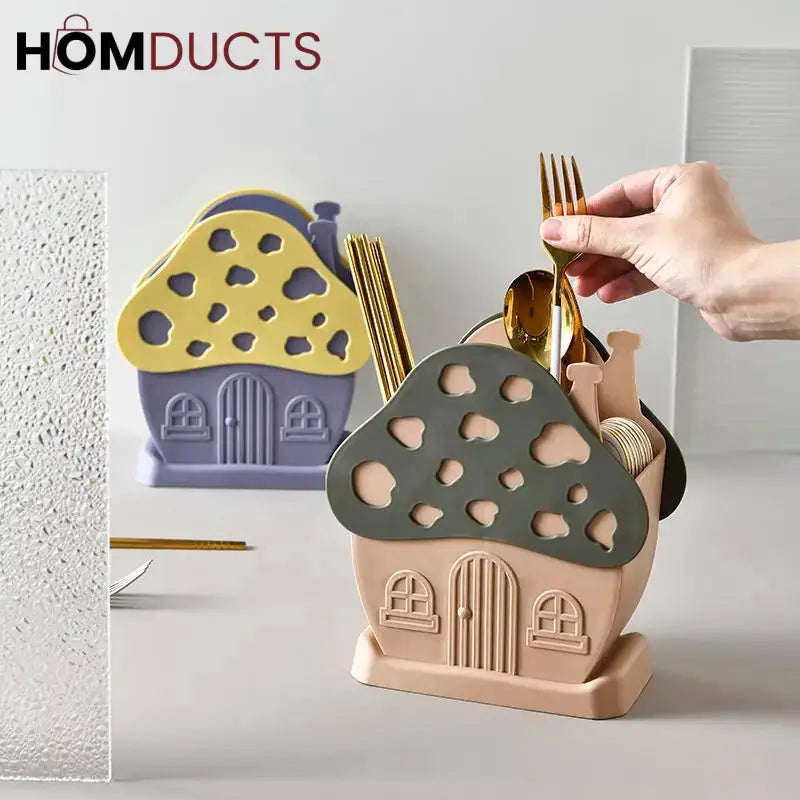 House Shape Cutlery And Multipurpose Holder