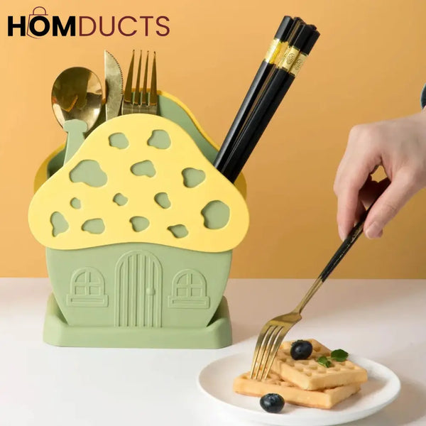 House Shape Cutlery And Multipurpose Holder