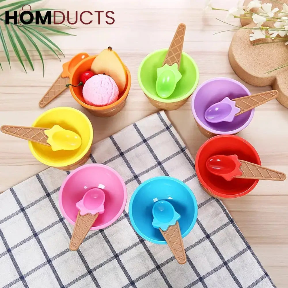 Ice Cream Bowl Set 4Pcs