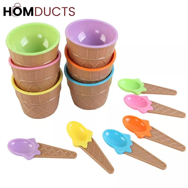 Ice Cream Bowl Set 4Pcs