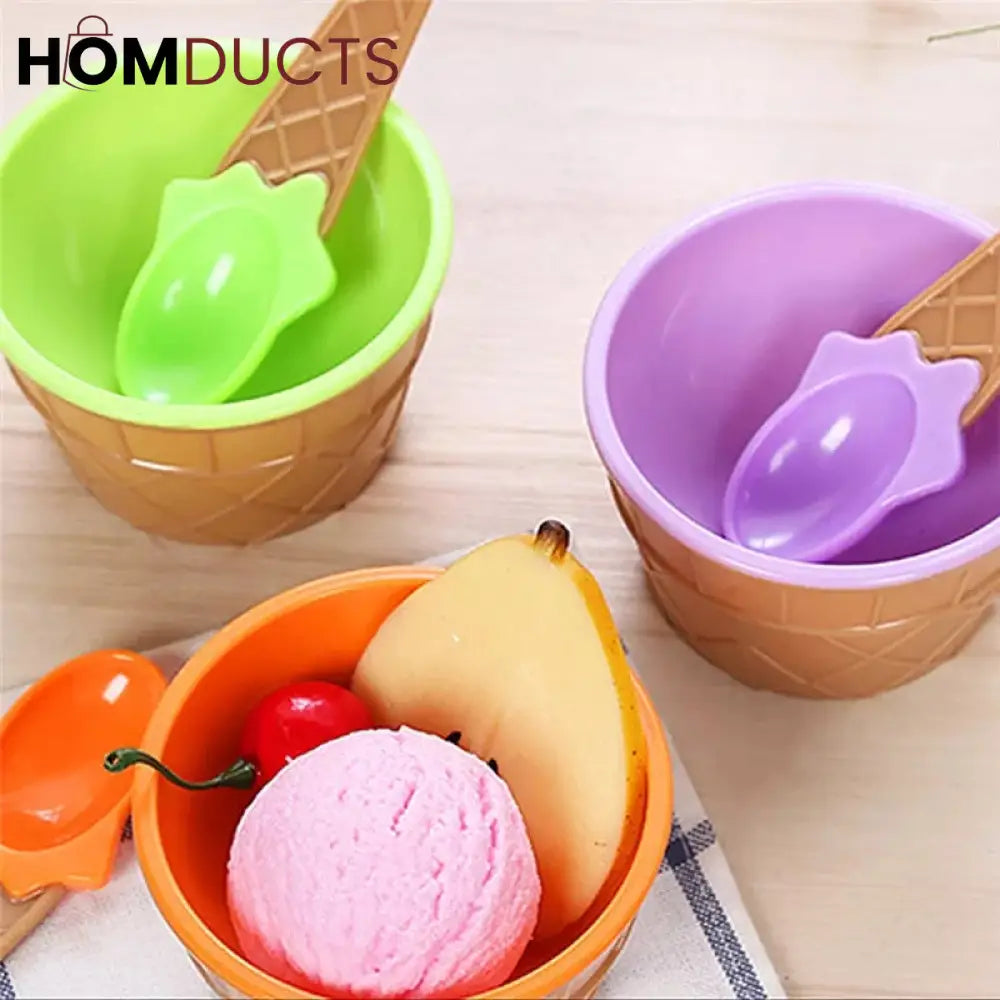 Ice Cream Bowl Set 4Pcs