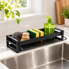 Black Kitchen Sink Storage Rack with Drain Tray