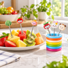 6-Piece Fun Fruit Fork Set with Ring Stand