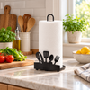 Black Metal Kitchen Paper Roll Holder