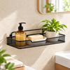 Black Rectangular Wall Storage Rack